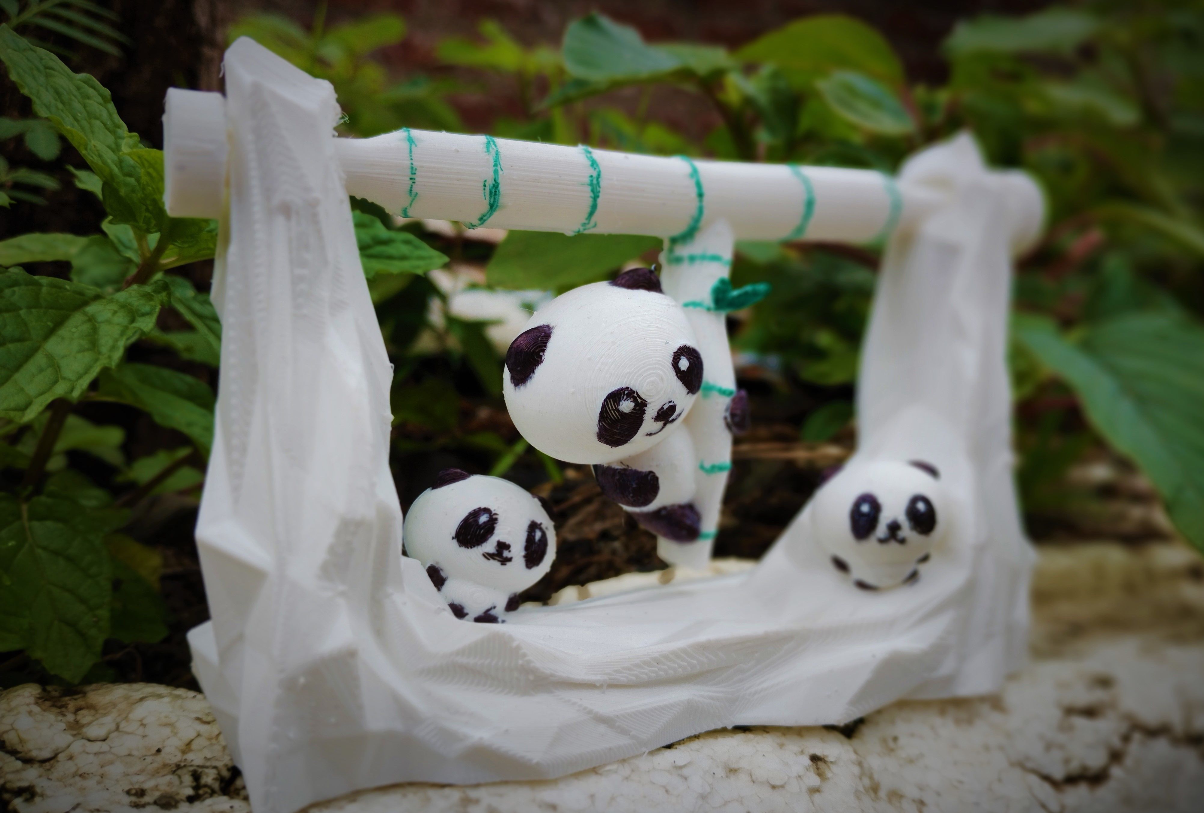 Swinging Panda 3D print model_3