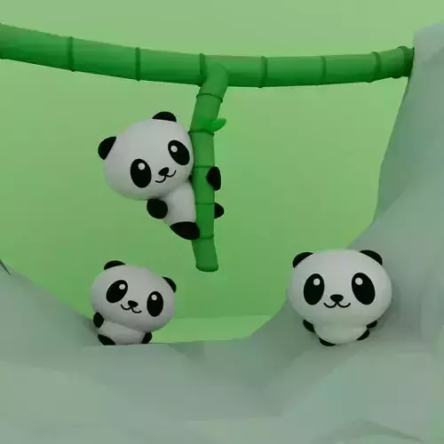 Swinging Panda 3D print model