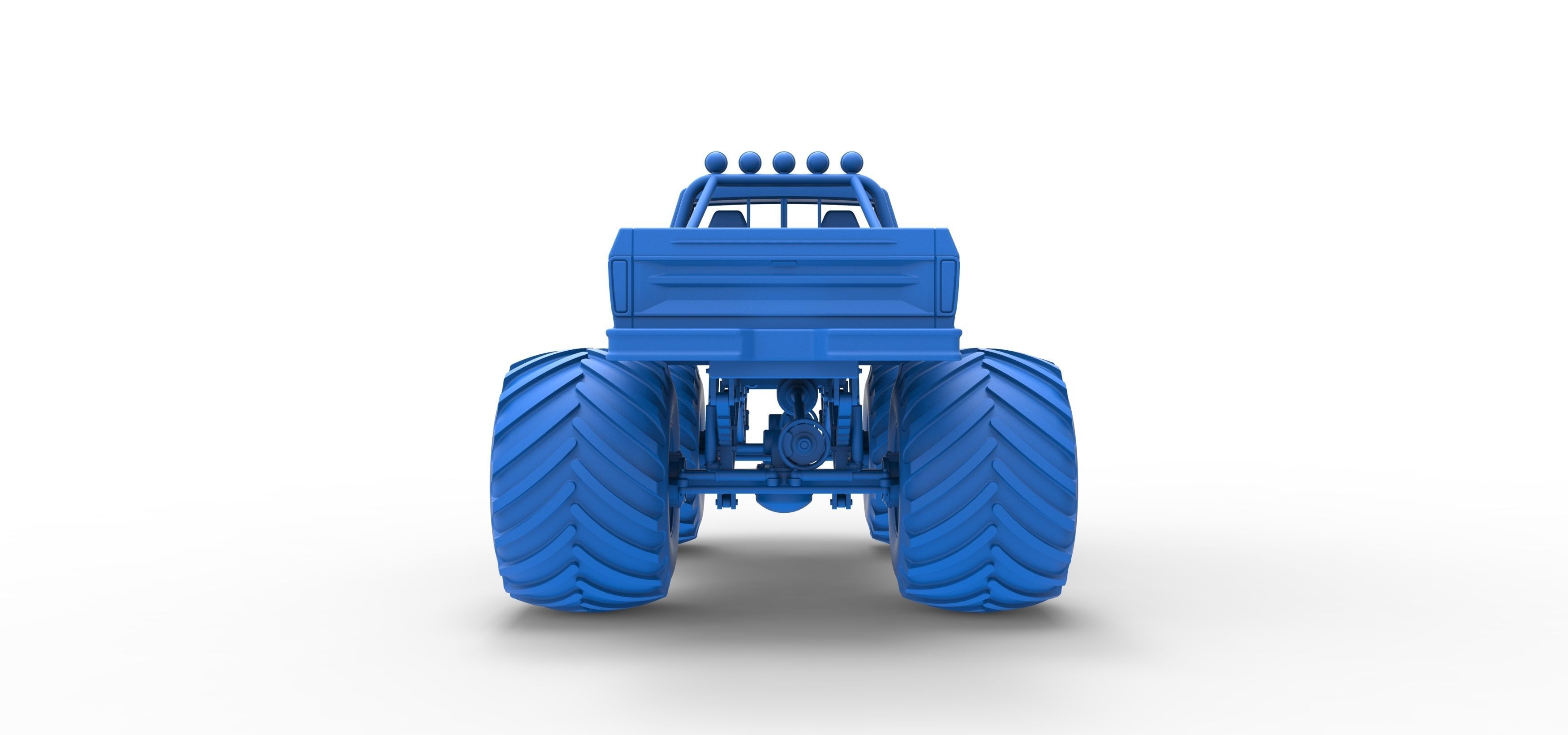 Vintage Monster Truck Scale 1 to 25 3D print model_33