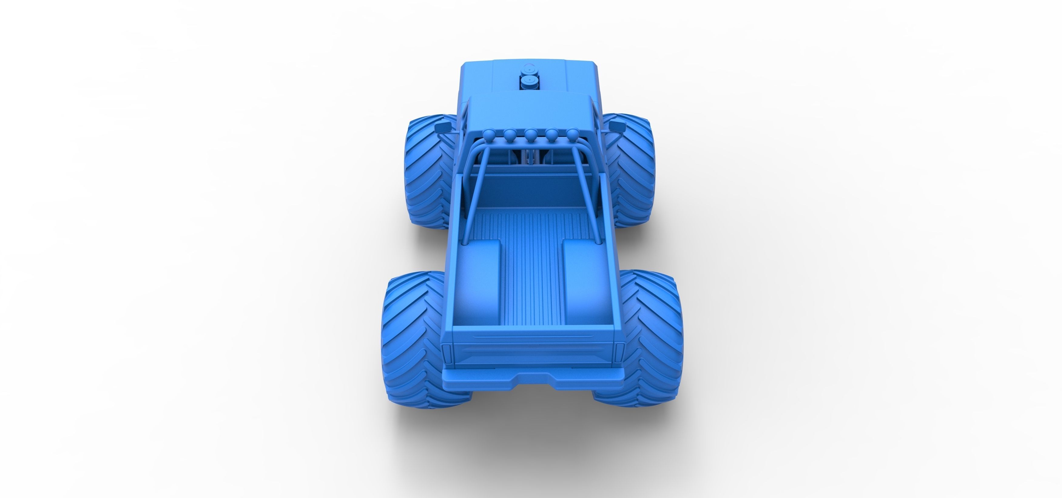 Vintage Monster Truck Scale 1 to 25 3D print model_34
