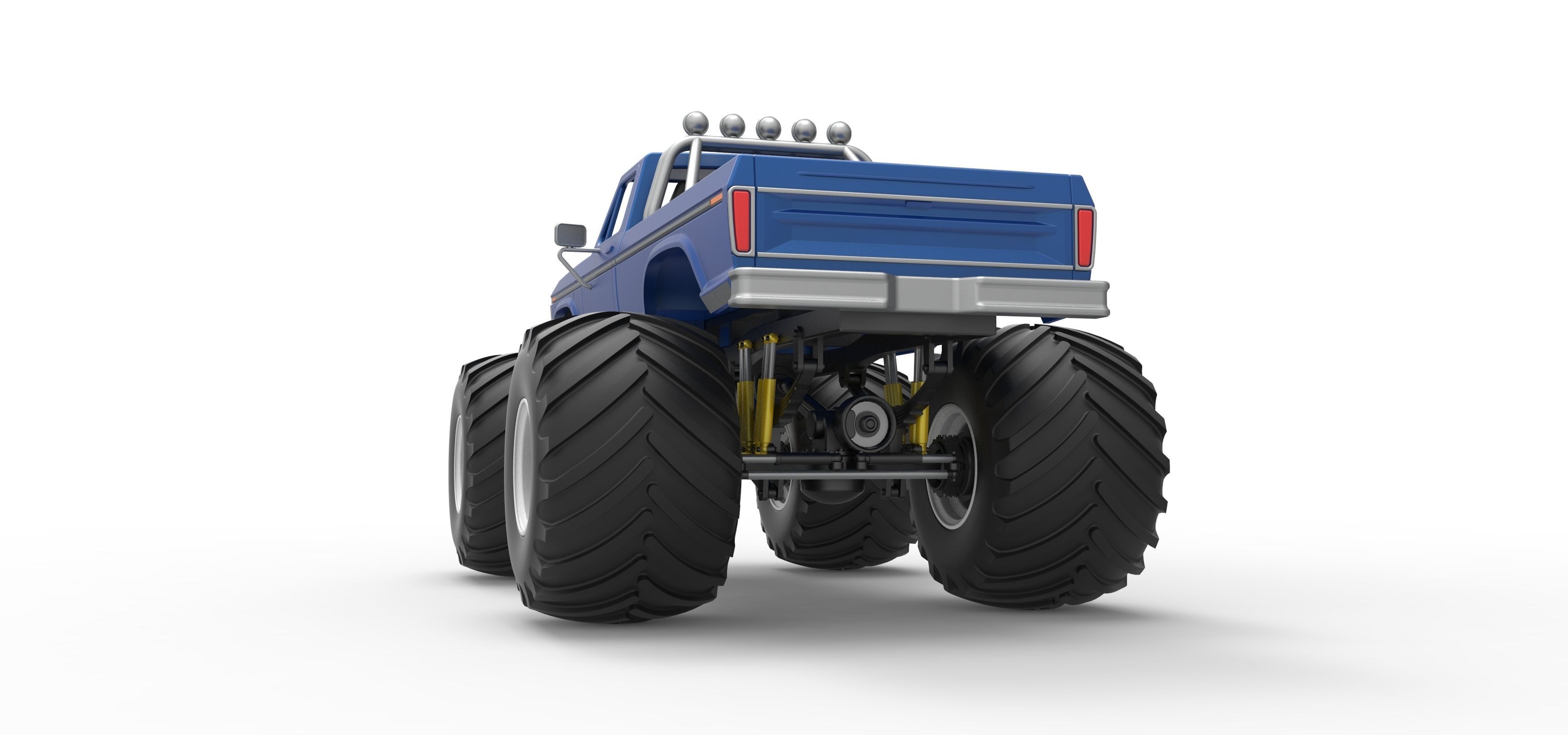 Vintage Monster Truck Scale 1 to 25 3D print model_15