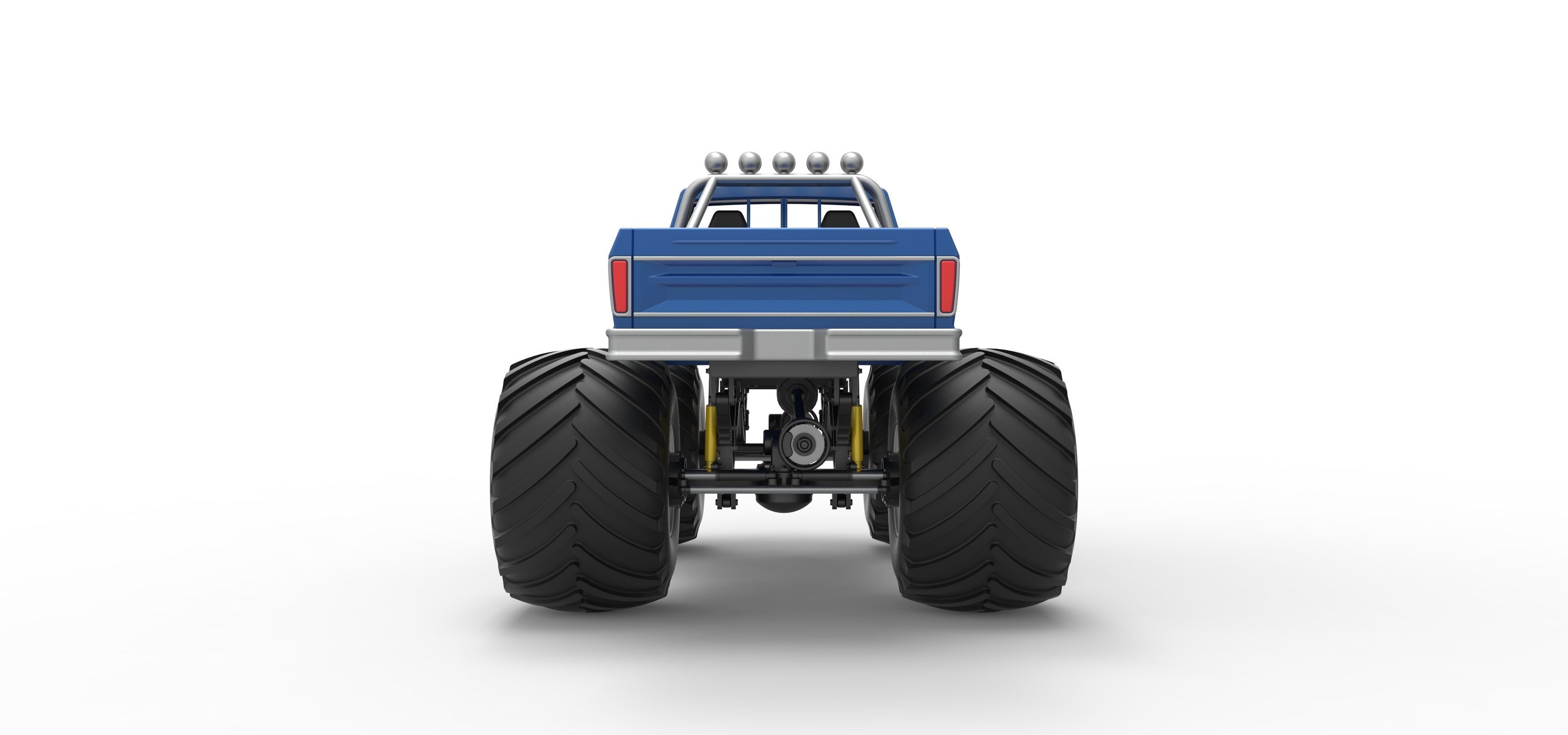 Vintage Monster Truck Scale 1 to 25 3D print model_16