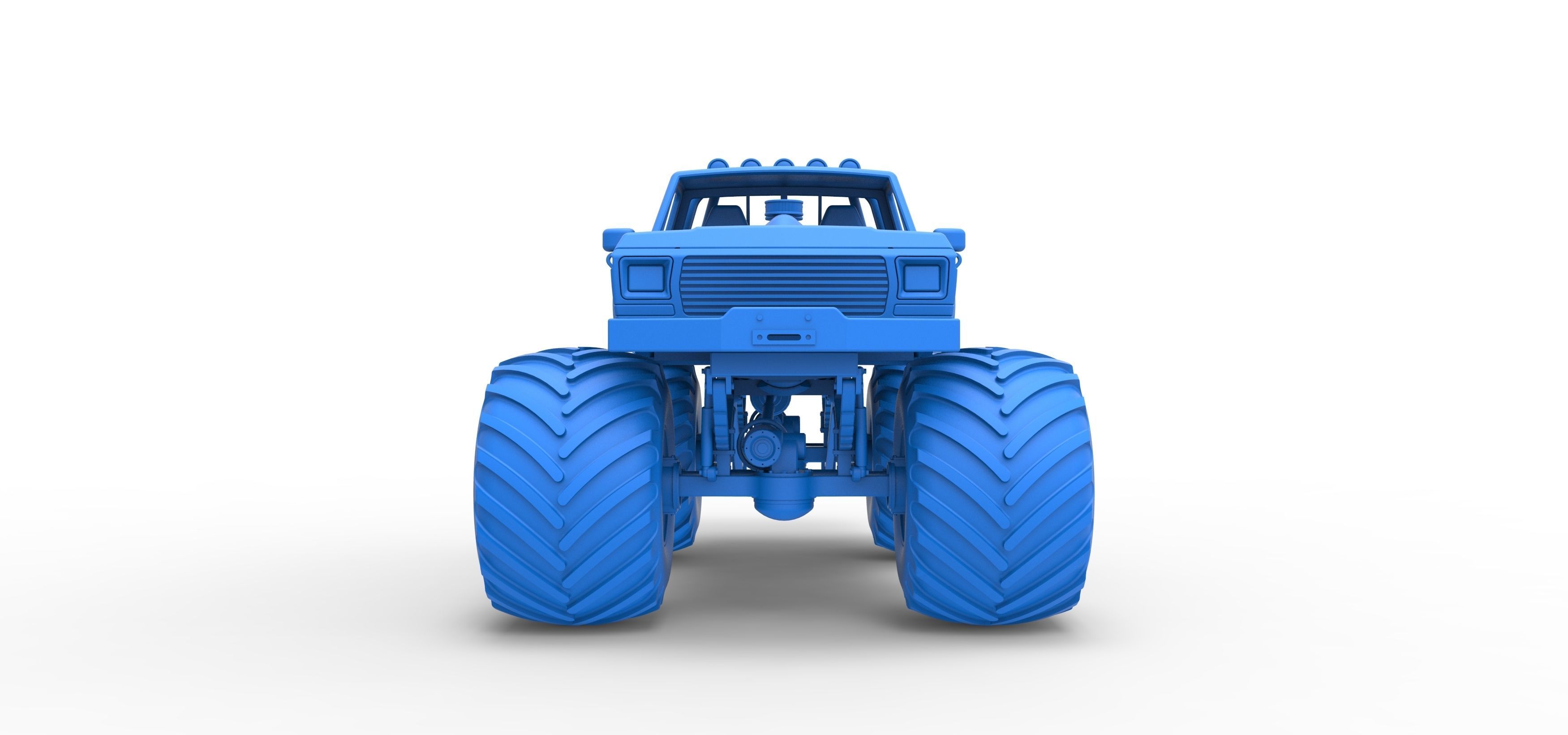 Vintage Monster Truck Scale 1 to 25 3D print model_24