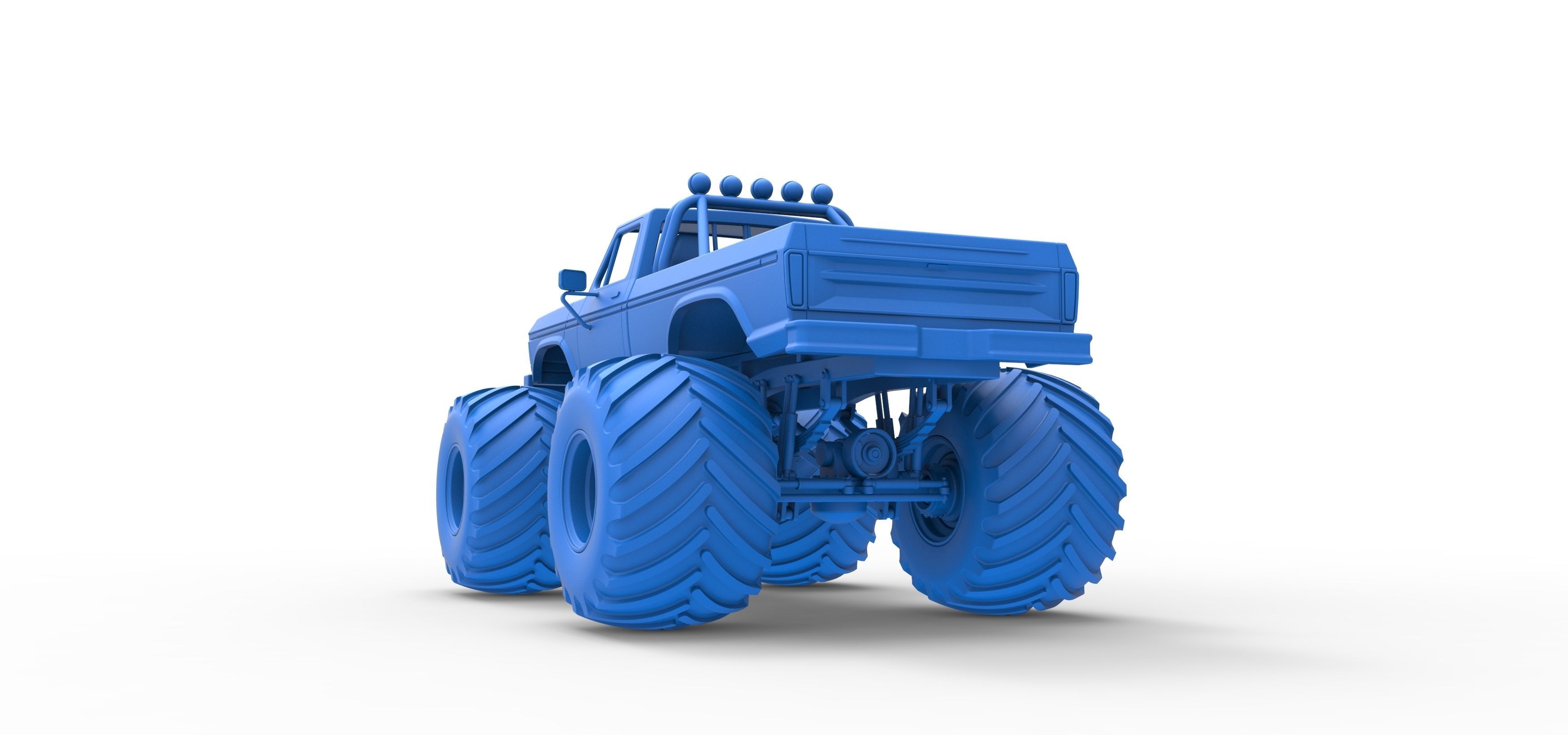 Vintage Monster Truck Scale 1 to 25 3D print model_32