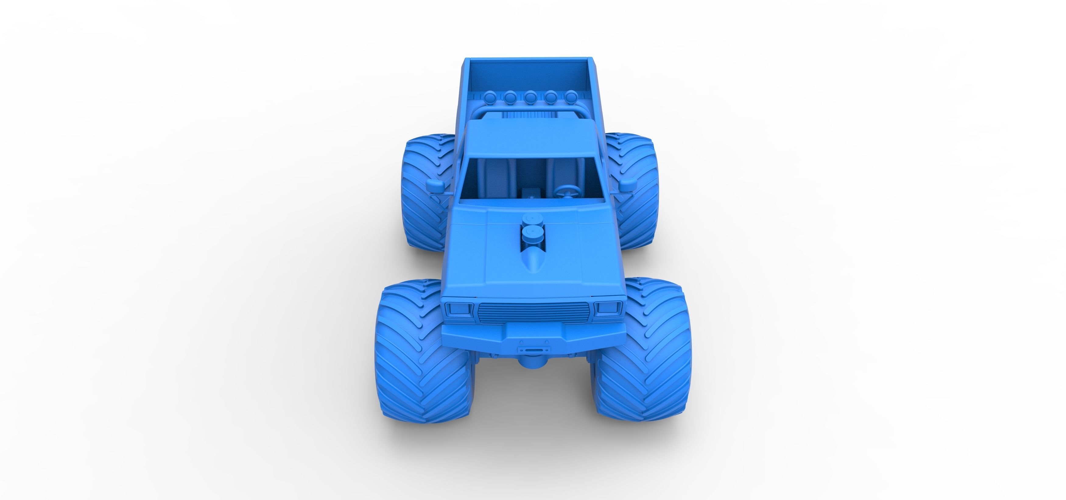 Vintage Monster Truck Scale 1 to 25 3D print model_25