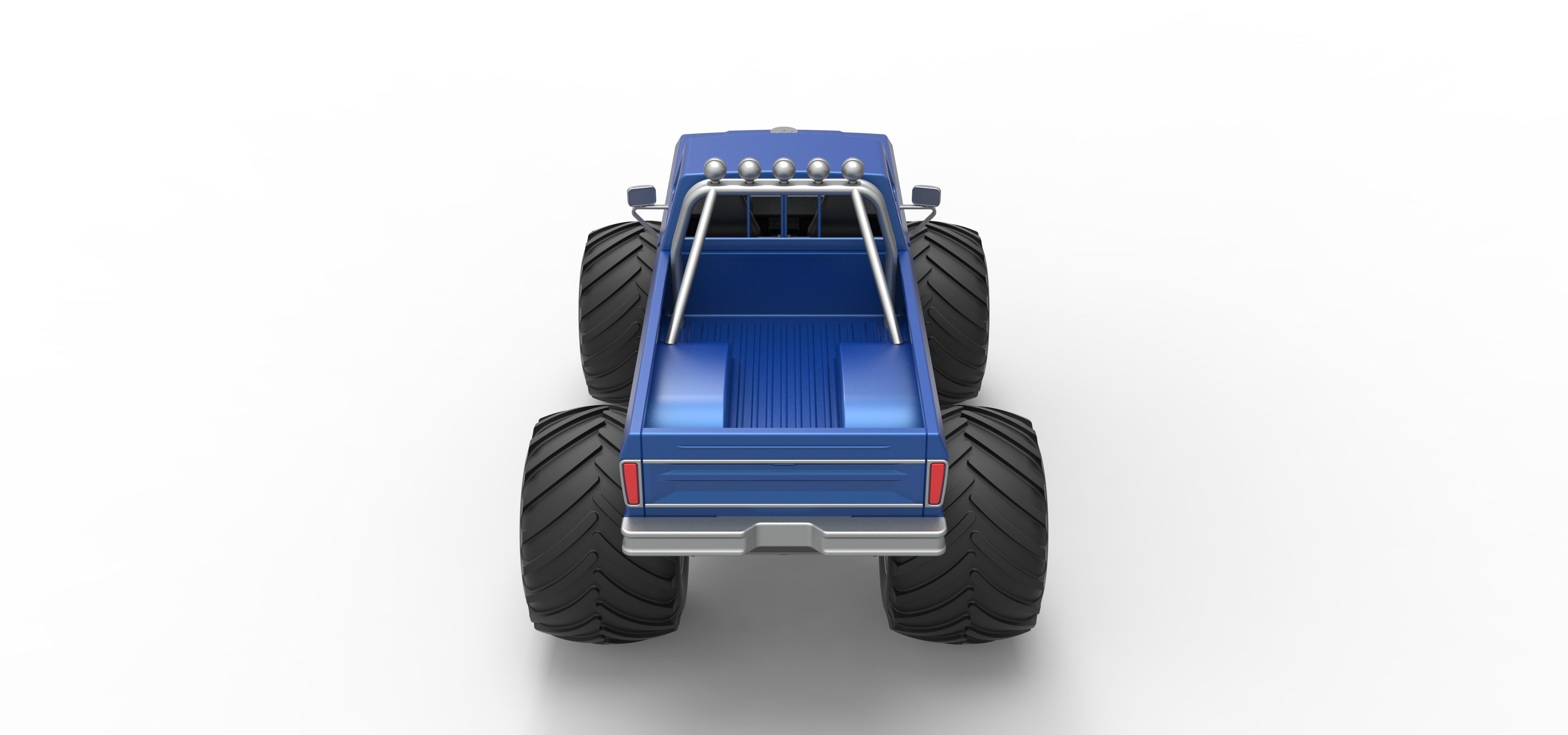 Vintage Monster Truck Scale 1 to 25 3D print model_17