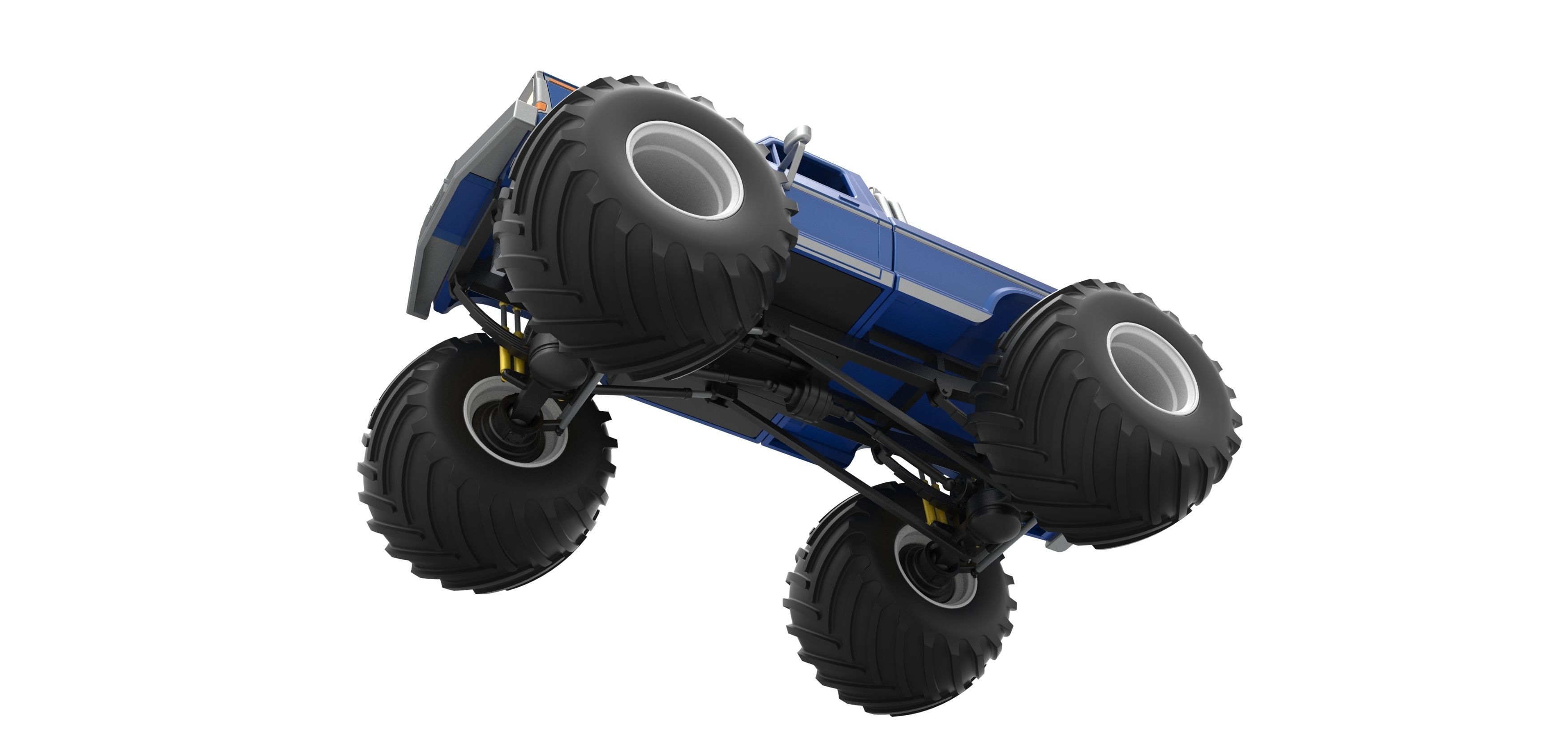 Vintage Monster Truck Scale 1 to 25 3D print model_4