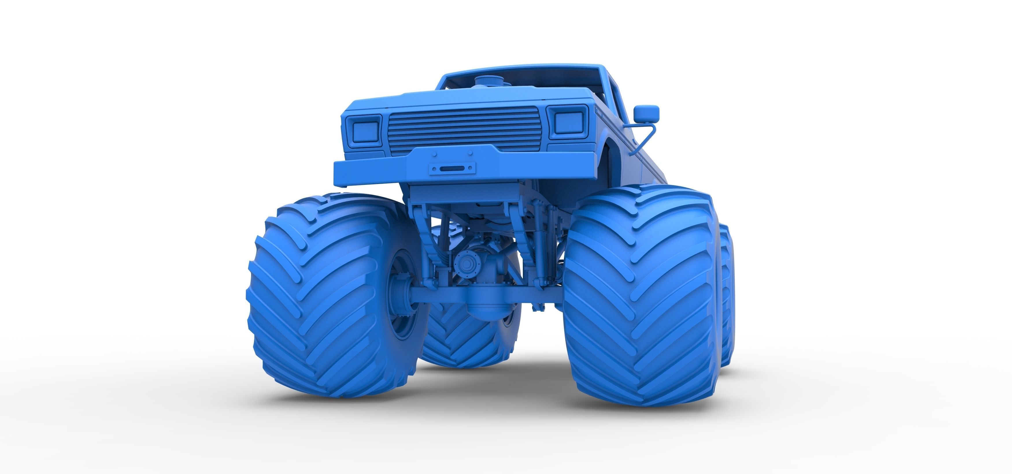 Vintage Monster Truck Scale 1 to 25 3D print model_23