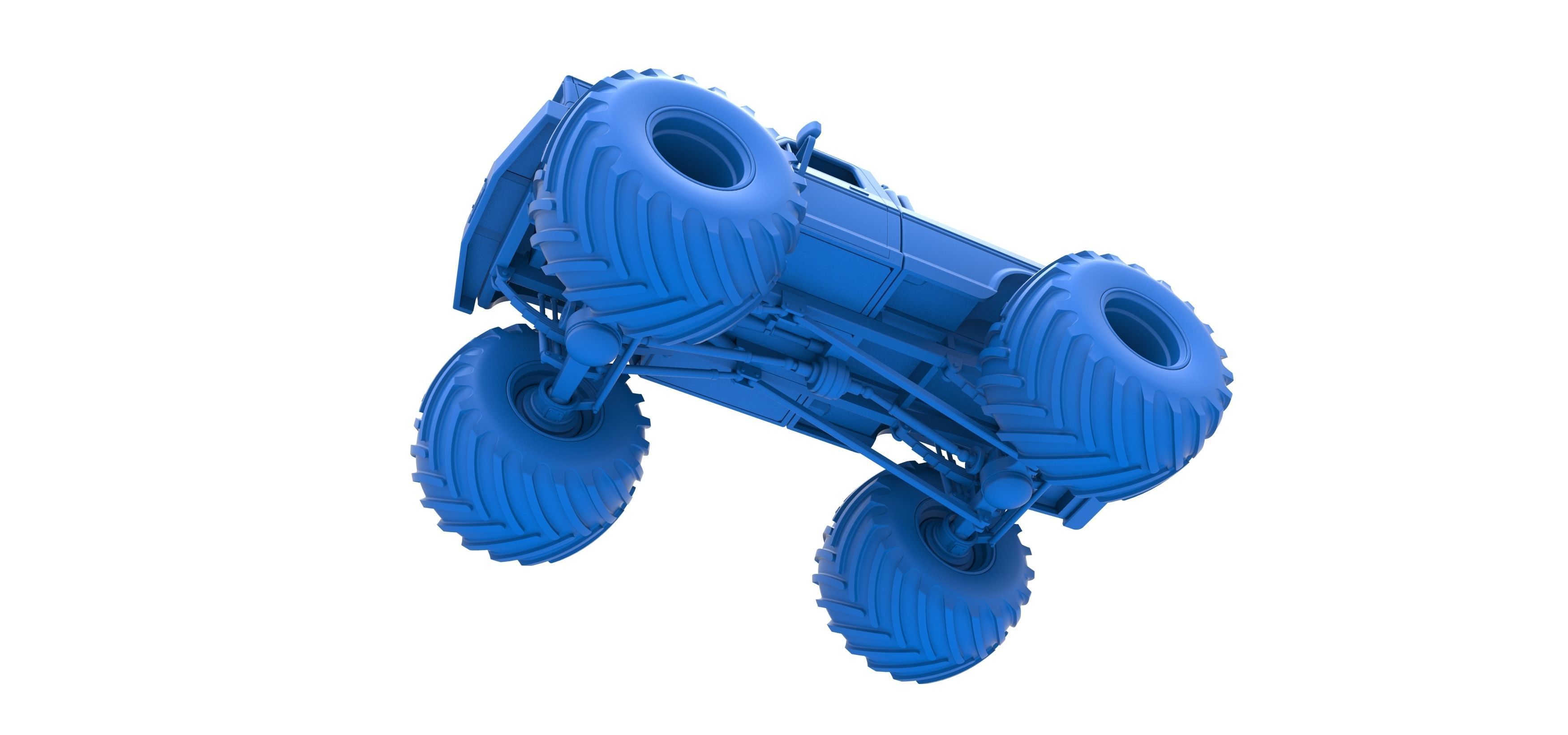 Vintage Monster Truck Scale 1 to 25 3D print model_20