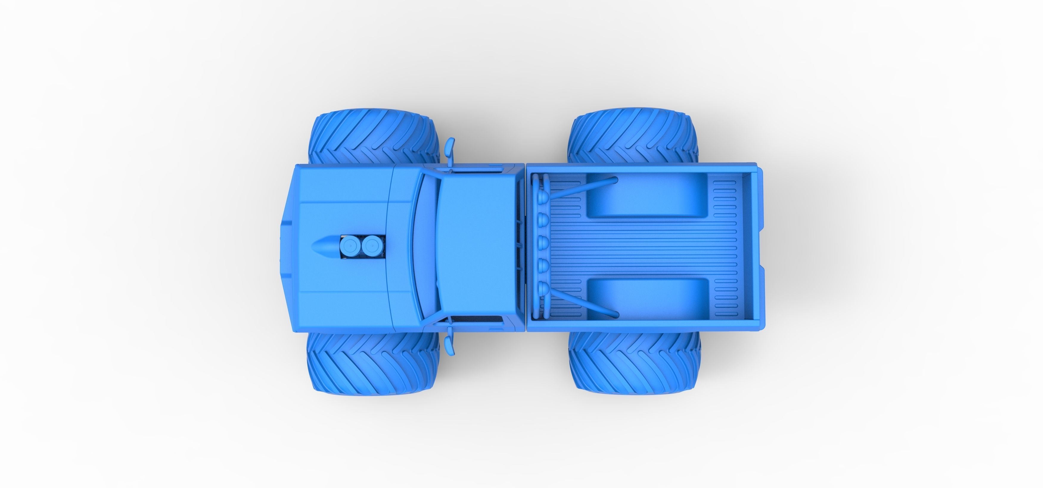 Vintage Monster Truck Scale 1 to 25 3D print model_28