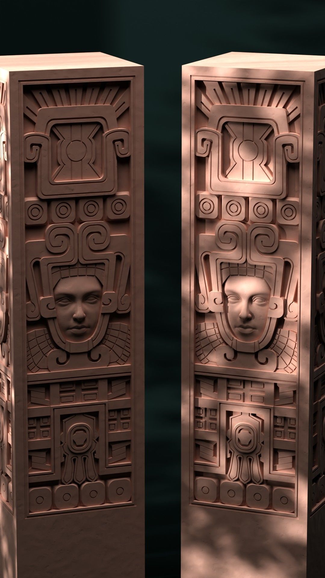 Decoration old pillar 3D print model_6