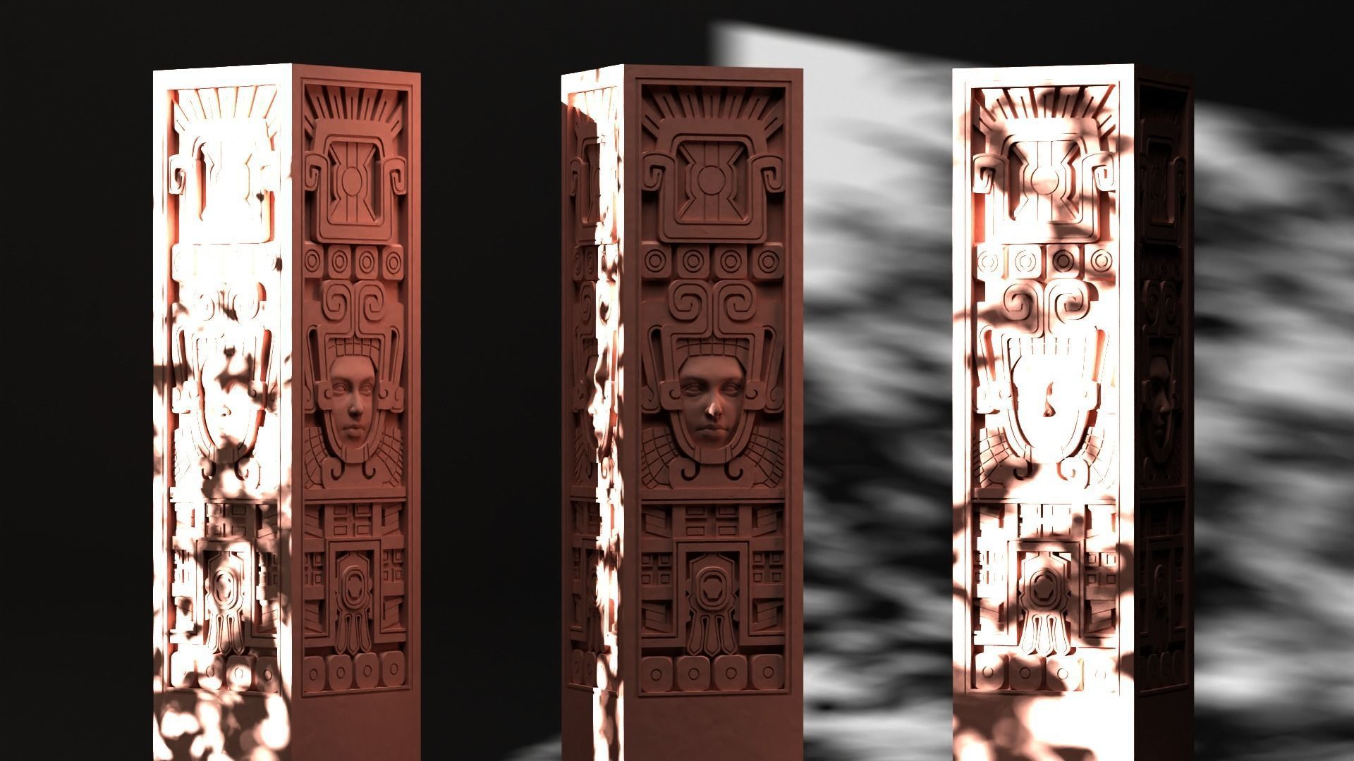 Decoration old pillar 3D print model_8