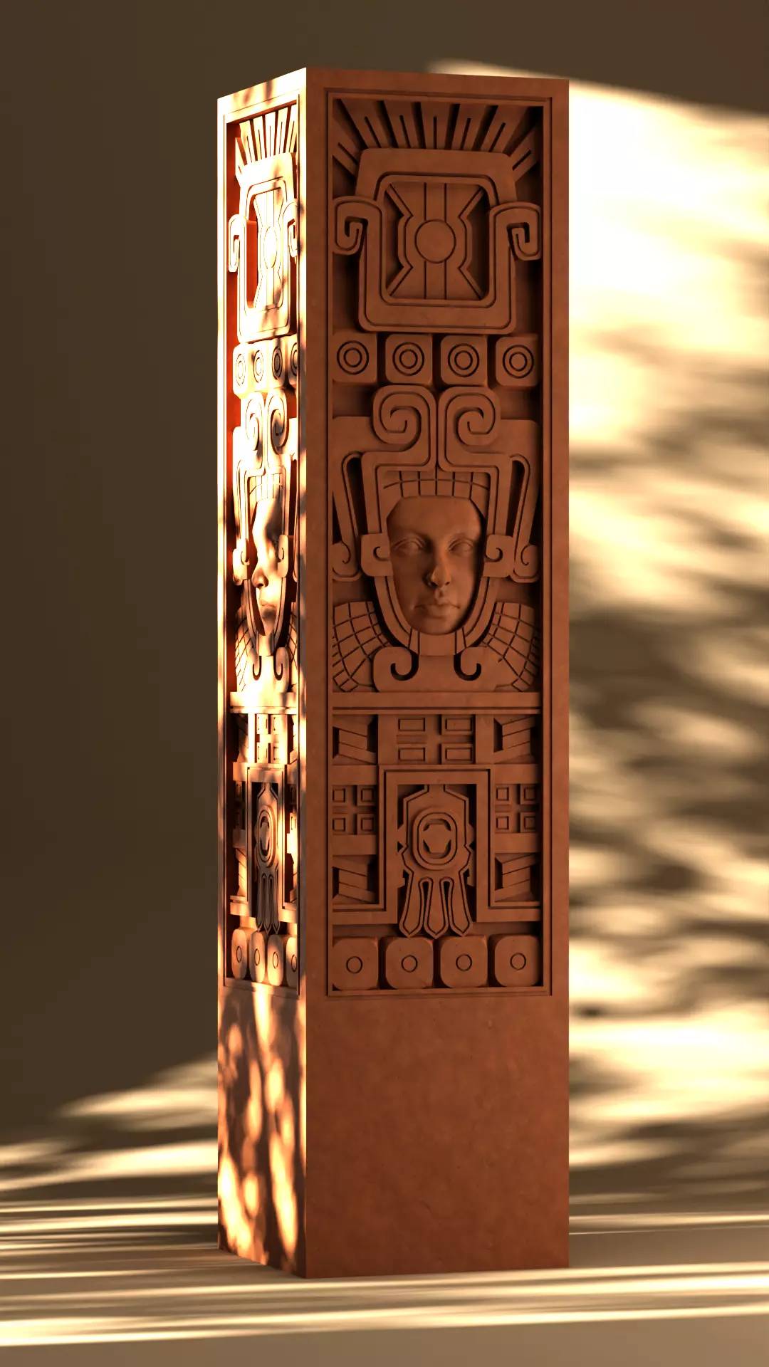 Decoration old pillar 3D print model_0