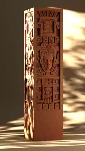Decoration old pillar 3D print model