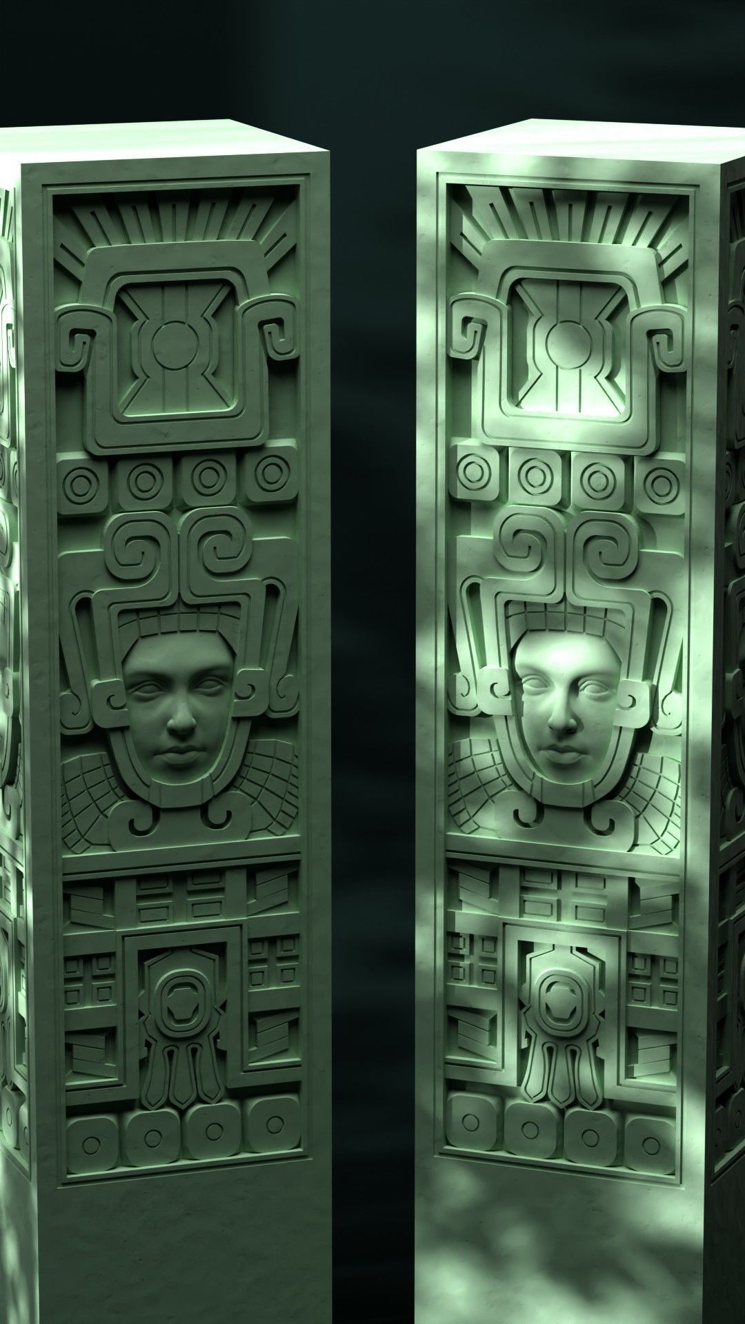 Decoration old pillar 3D print model_13