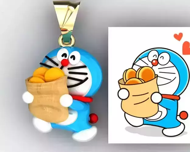 Doraemon Pendant 3D print model