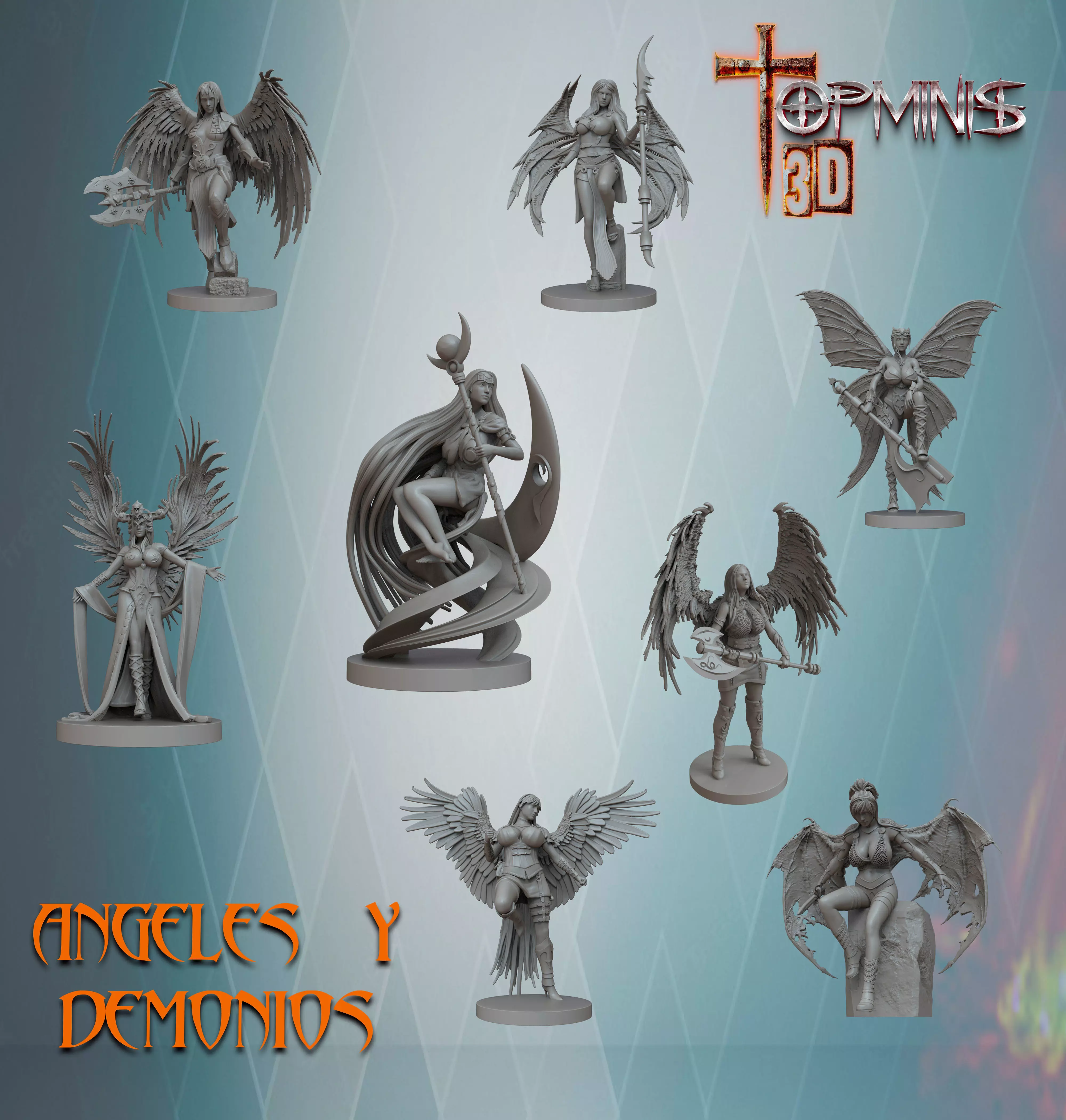 WARRIORS ANGELS DEMONS 3D print model_0