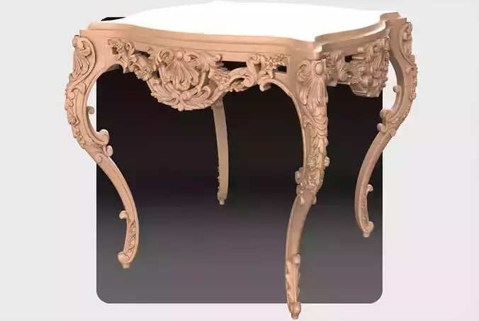 Carved coffee table for CNC 01