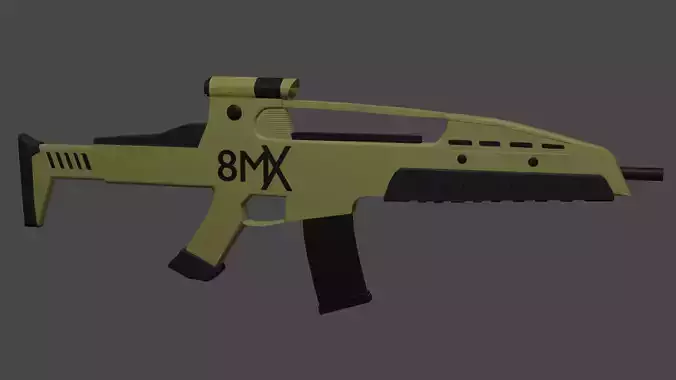 XM8 gun Free low-poly 3D model