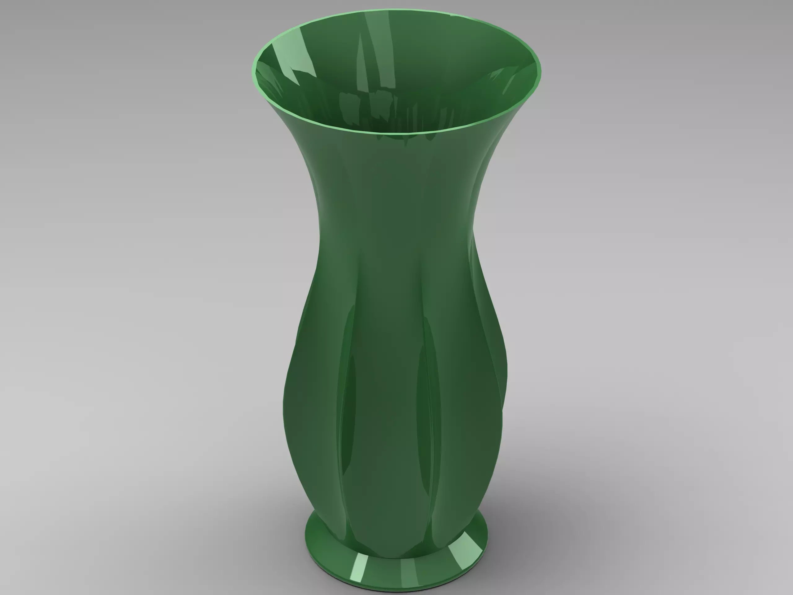 Green Plastic Vases For Flowers 3D model