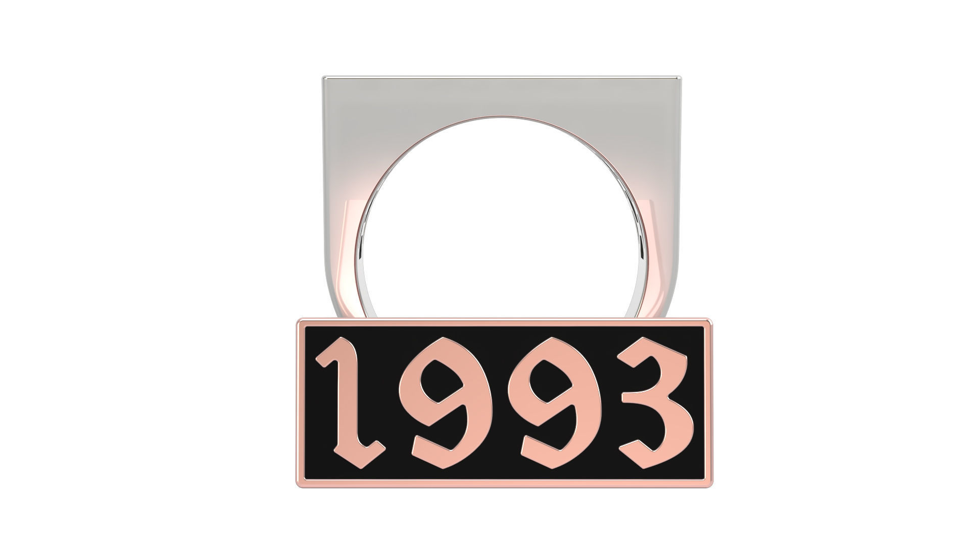 1993 Ring Set with and without gallery Size 5 - 9 US 3D print model_5