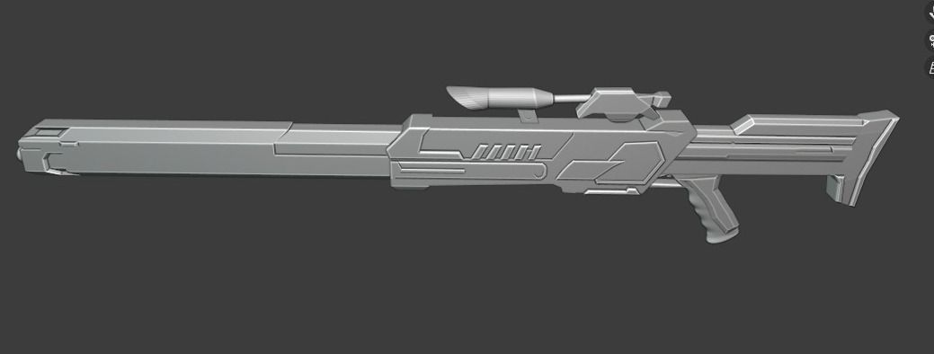 SCI FI SHOTGUN Low-poly 3D model_6