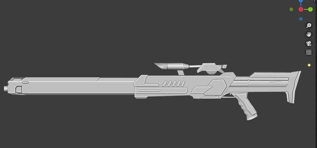 SCI FI SHOTGUN Low-poly 3D model_3