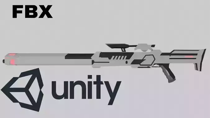 SCI FI SHOTGUN Low-poly 3D model