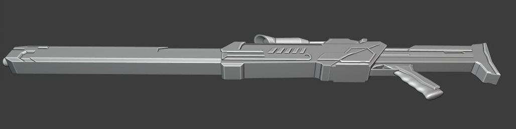 SCI FI SHOTGUN Low-poly 3D model_5