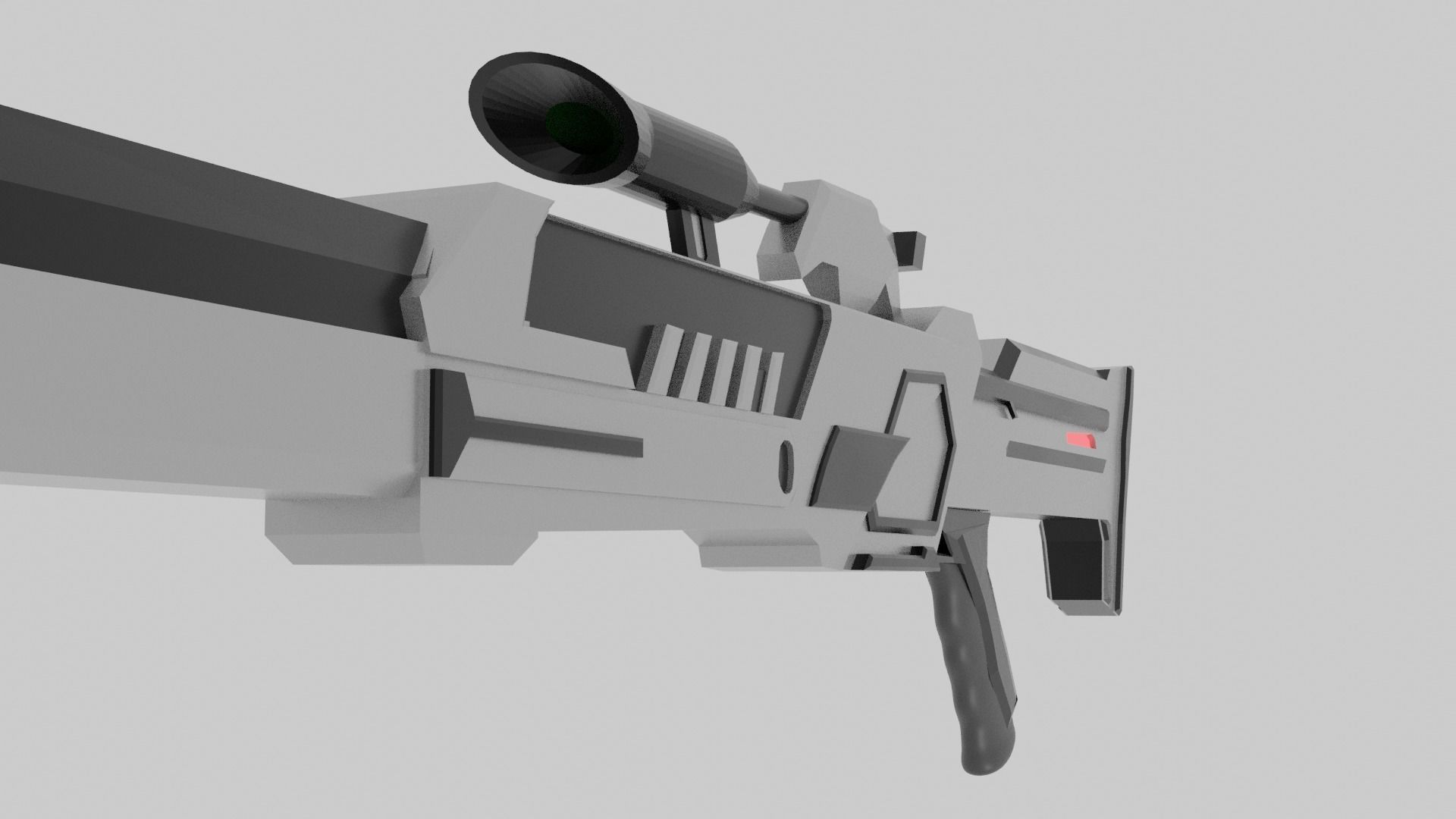 SCI FI SHOTGUN Low-poly 3D model_1