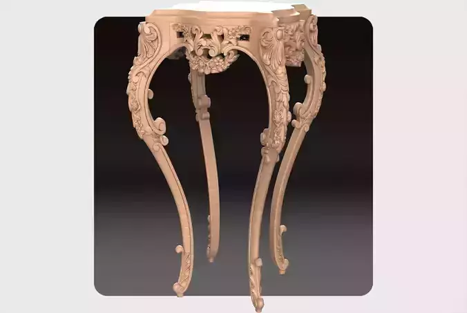 Carved telephone table for CNC 01