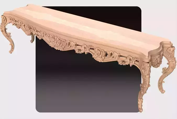 Carved tv table for CNC 01