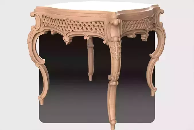 Carved coffee table for CNC 02