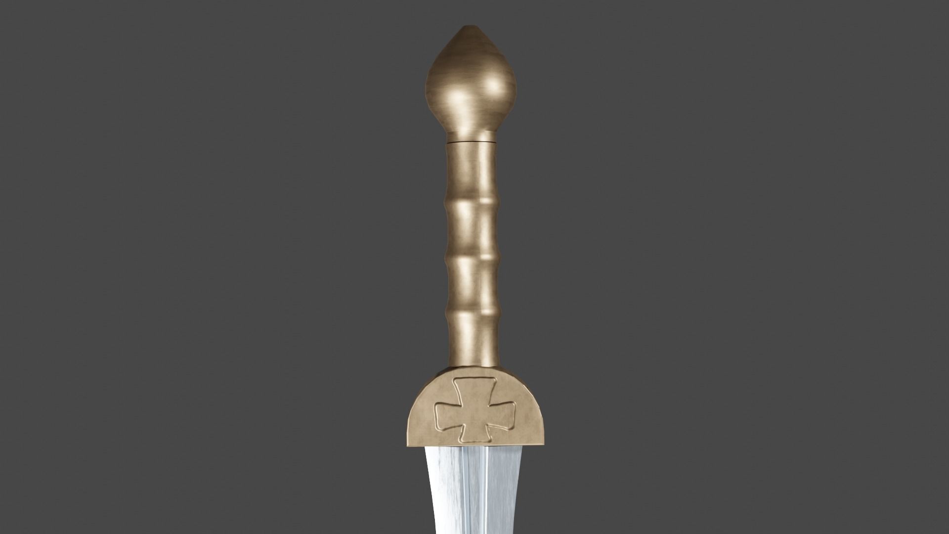 Xyphos sword with Gladius handle Low-poly 3D model_8