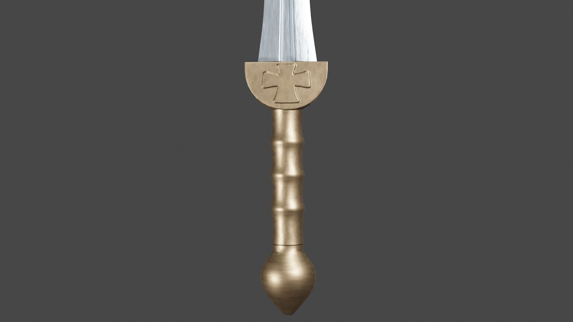 Xyphos sword with Gladius handle Low-poly 3D model_9