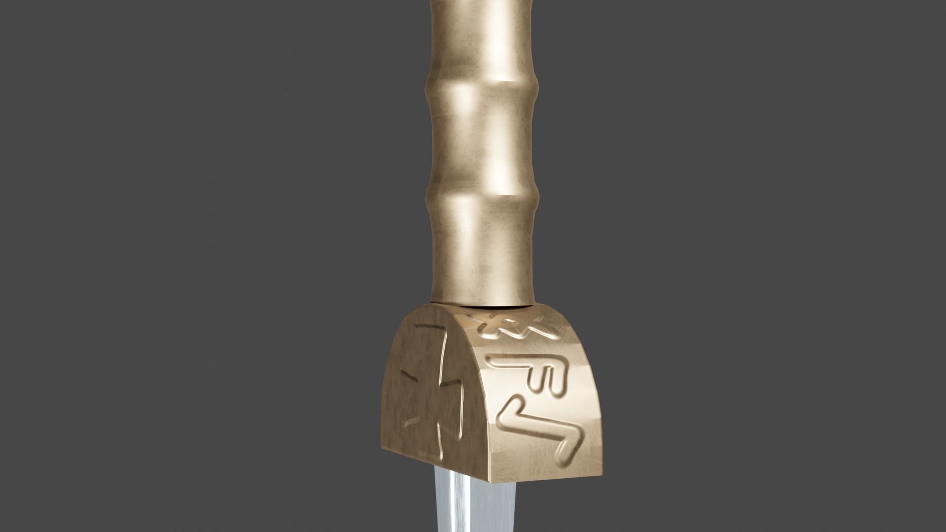 Xyphos sword with Gladius handle Low-poly 3D model_11