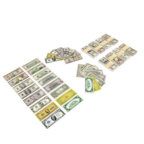 US Dollar Collection Low-poly 3D model