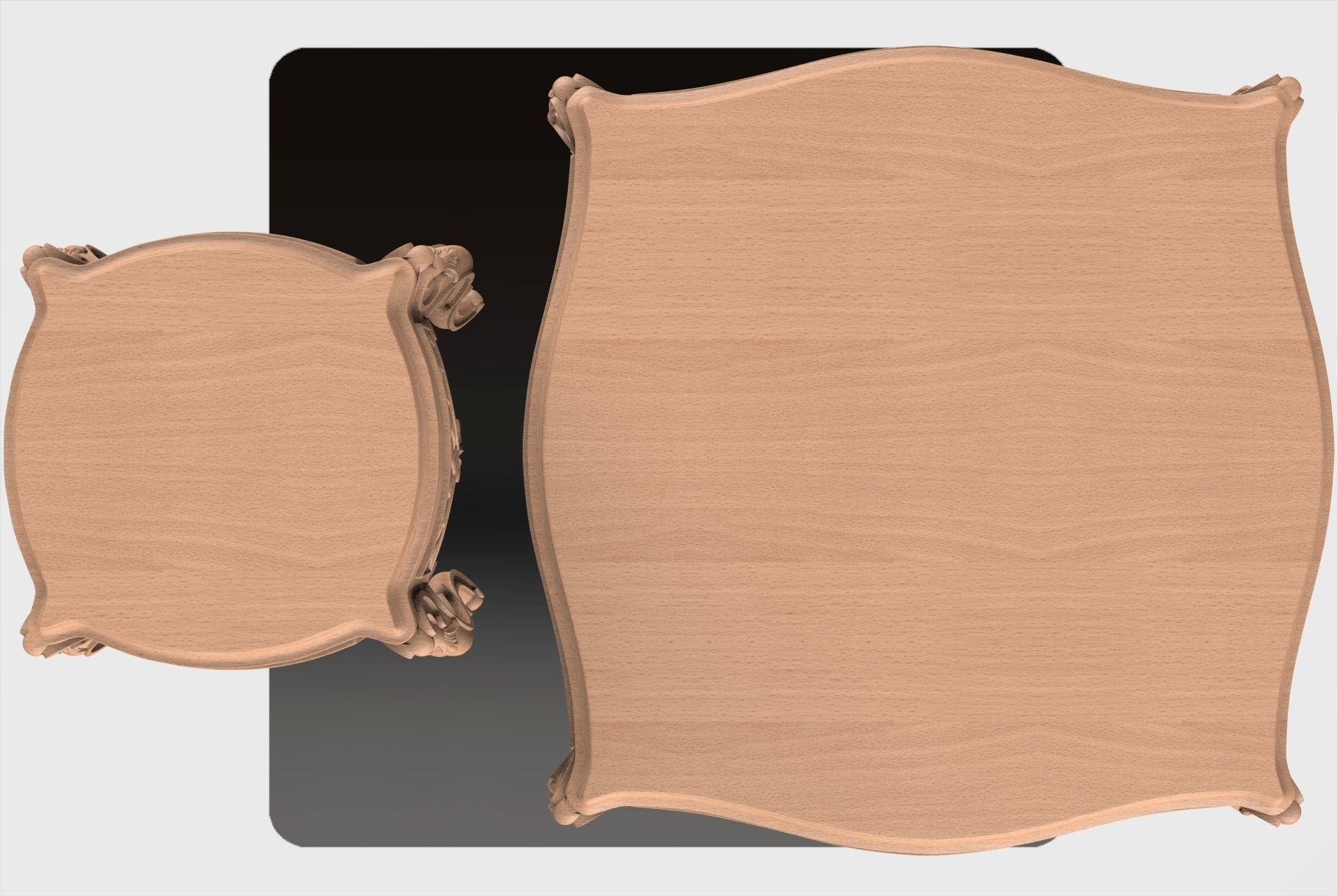 Carved tea table for CNC 02 3D model_3