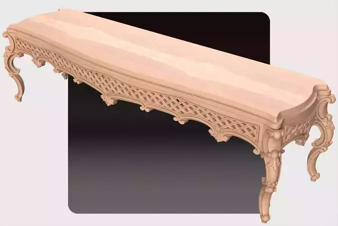 Carved tv table for CNC 02