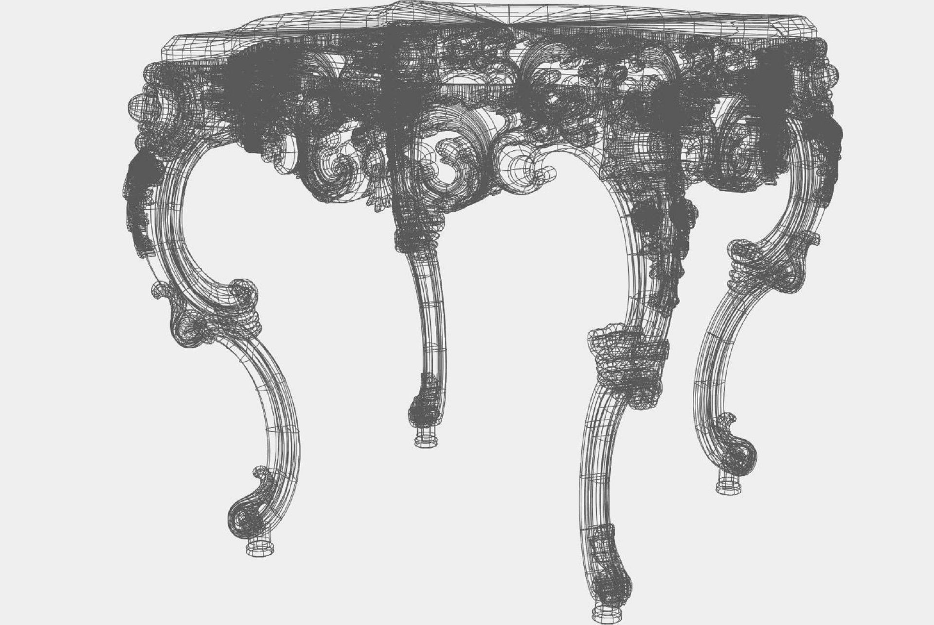 Carved coffee table for CNC 03 3D model_5