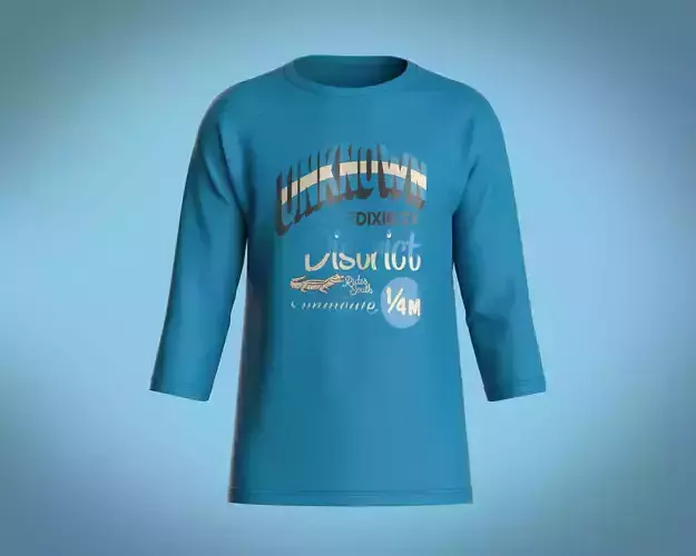T-Shirt Three Quarter Sleeve-UNKNOWN 3D model