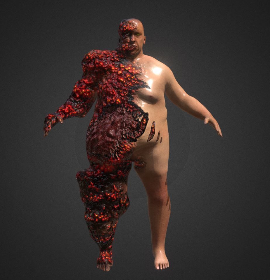 Lopsided Monster 3D model_1