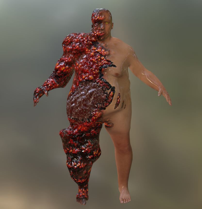 Lopsided Monster 3D model_3