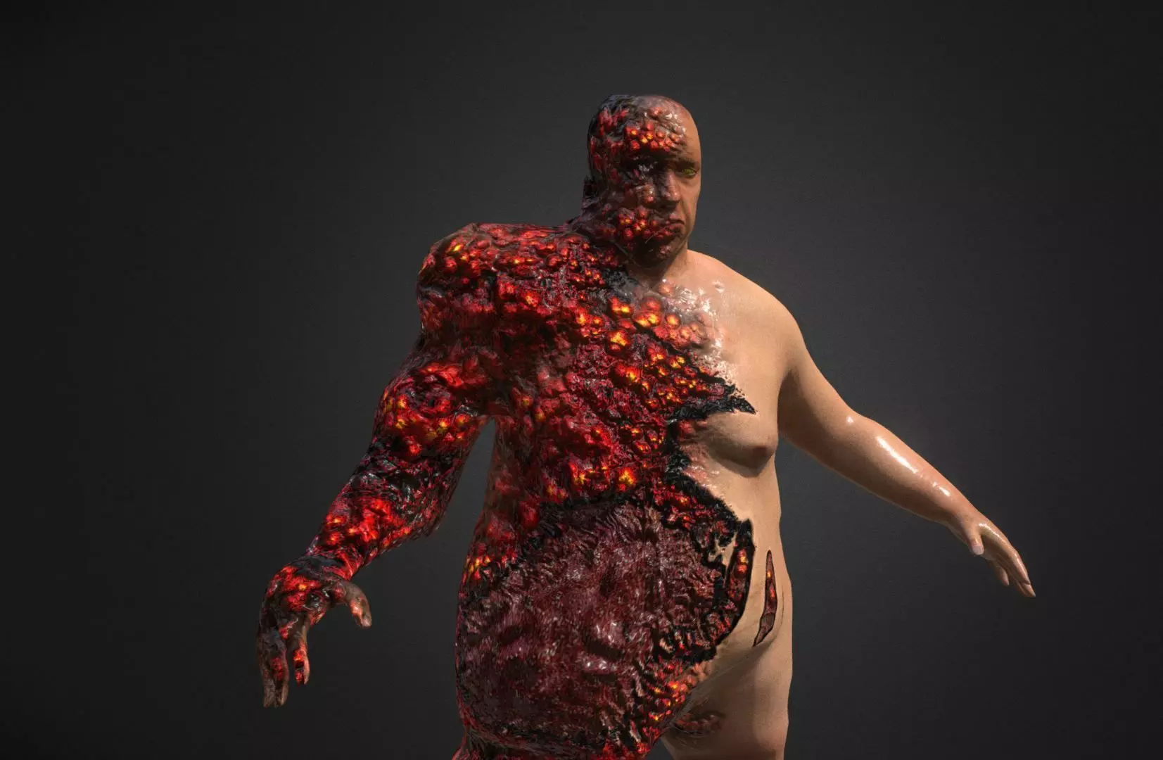 Lopsided Monster 3D model_0