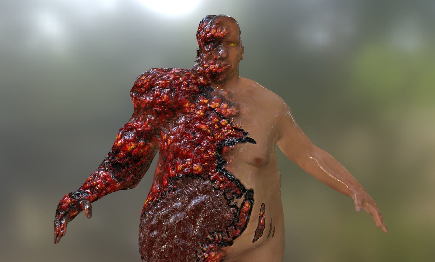 Lopsided Monster 3D model_2