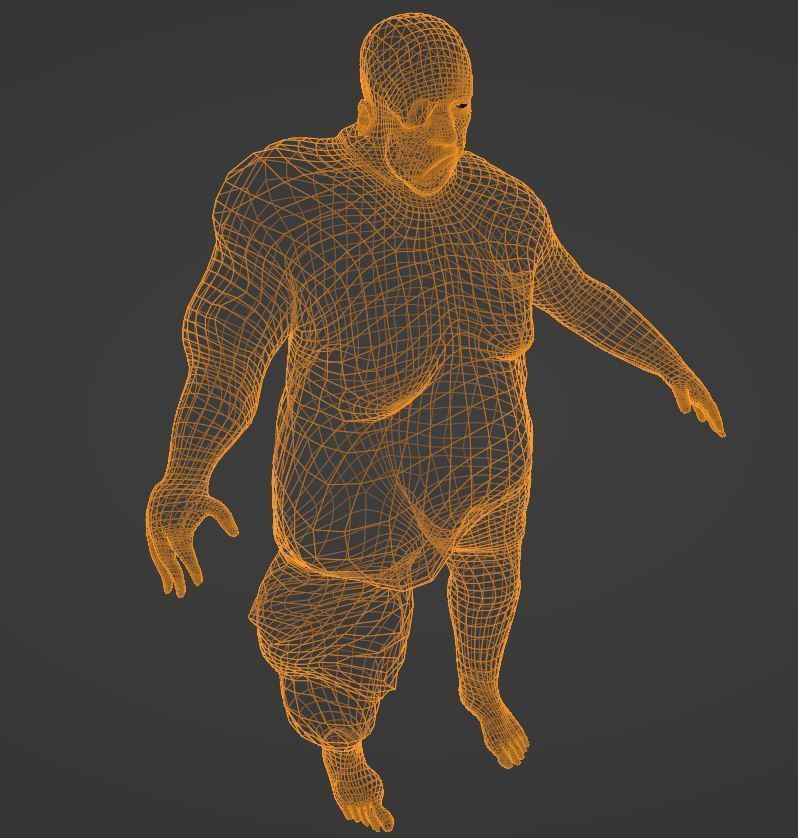 Lopsided Monster 3D model_5