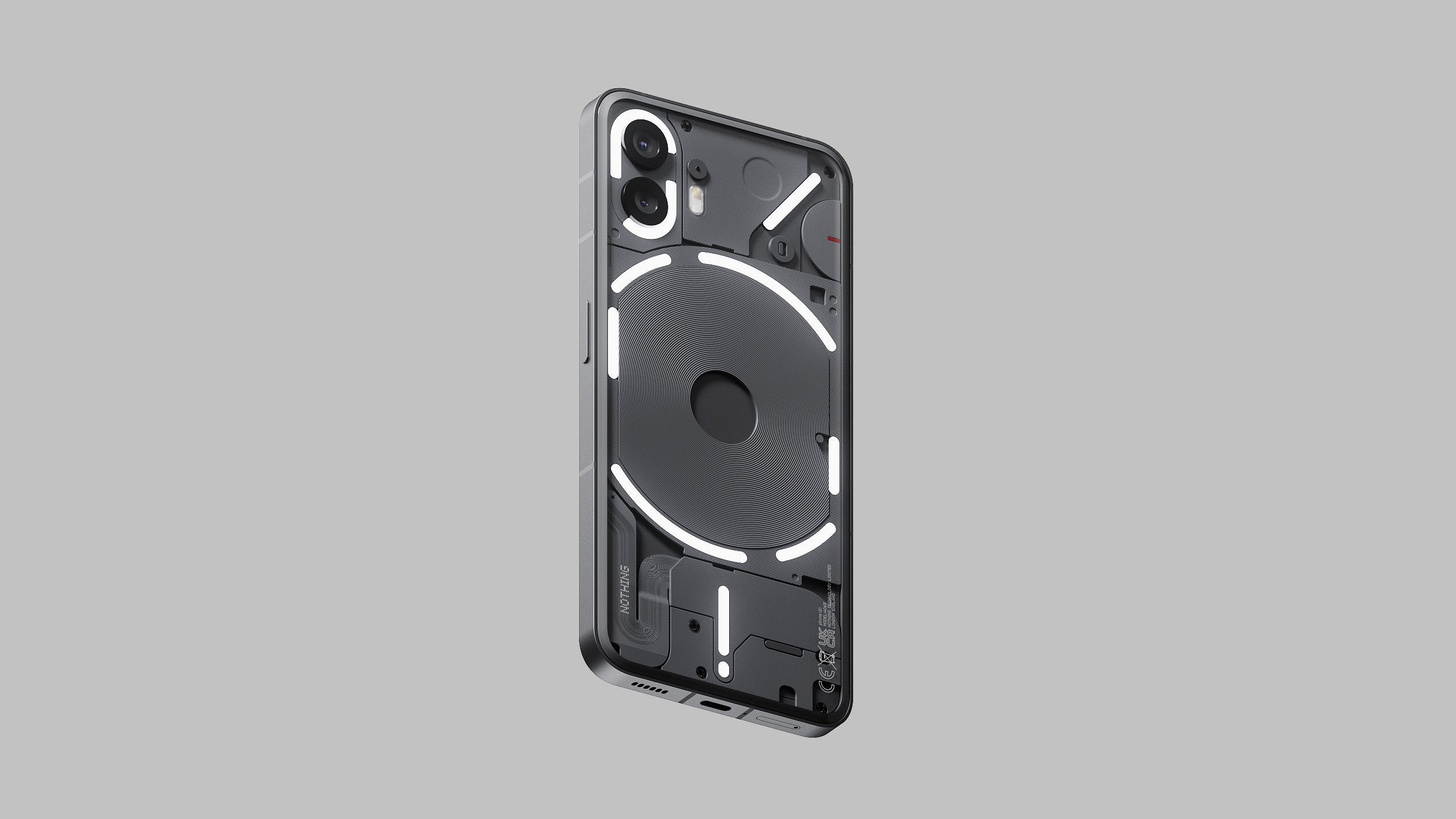 NOTHING Phone 2 2023 - dark grey and white - HQ 3D Model 3D model_5