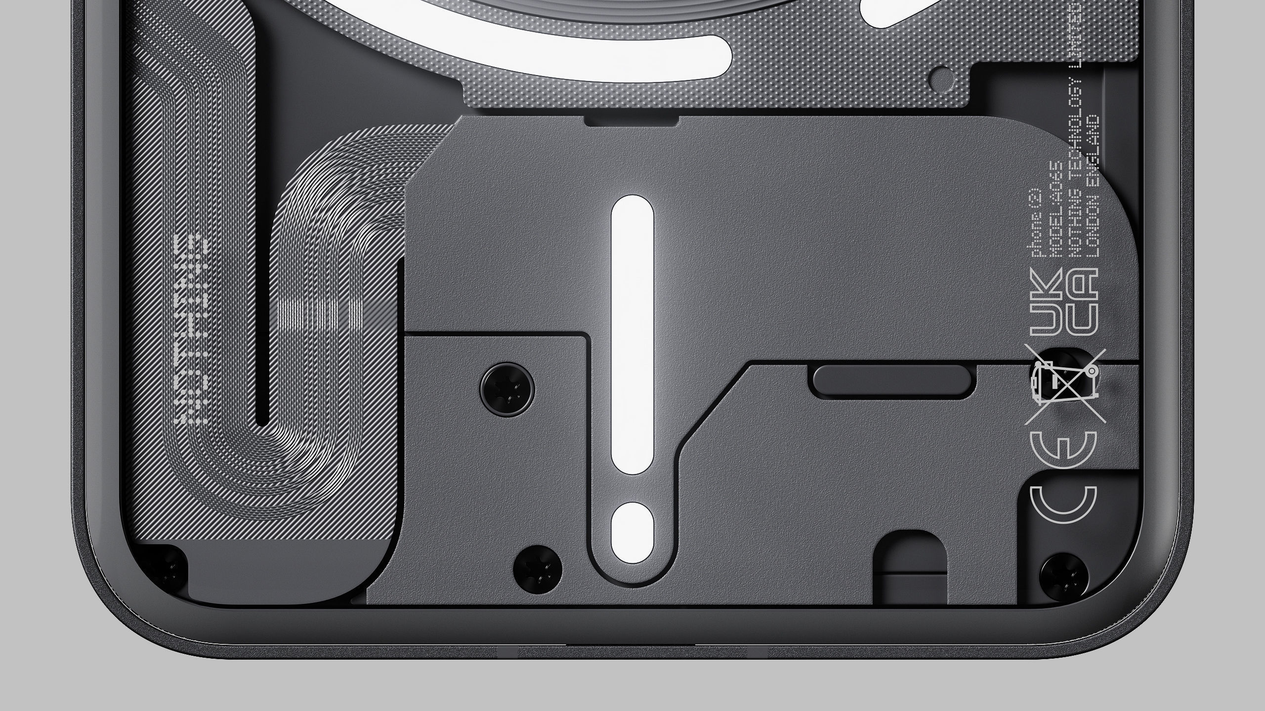 NOTHING Phone 2 2023 - dark grey and white - HQ 3D Model 3D model_3