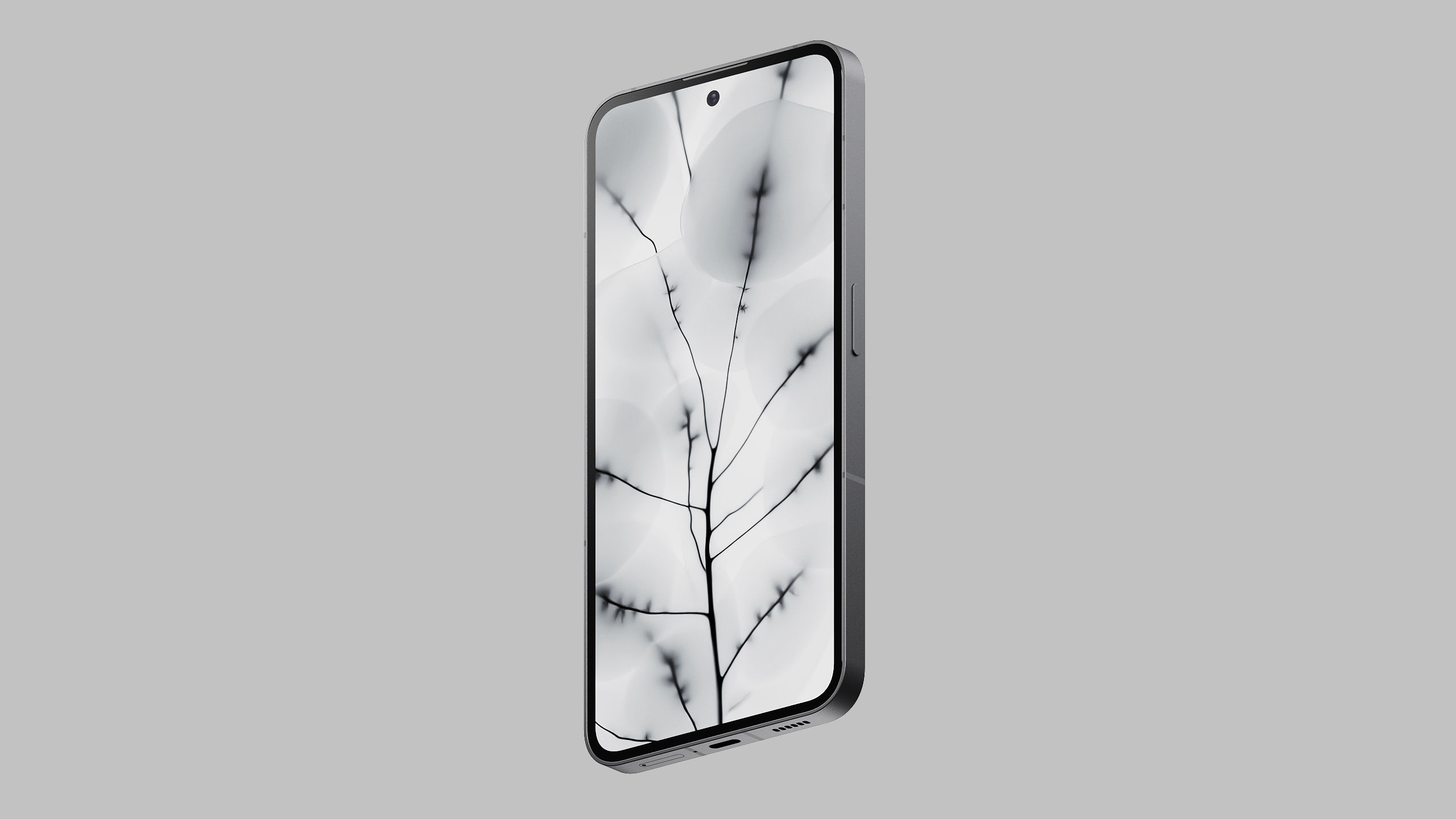 NOTHING Phone 2 2023 - dark grey and white - HQ 3D Model 3D model_4
