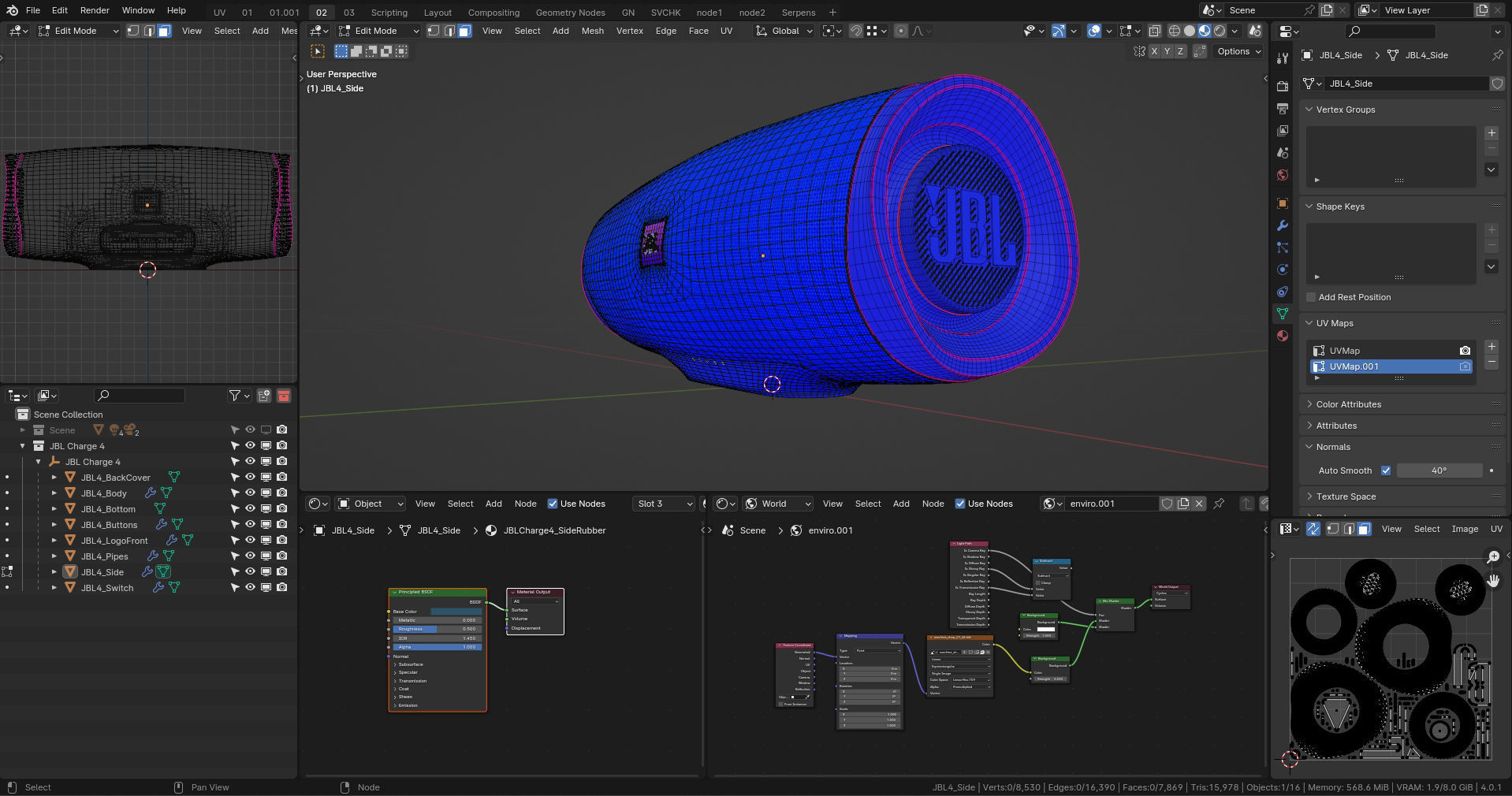 JBL Charge 4 Low-poly 3D model_21